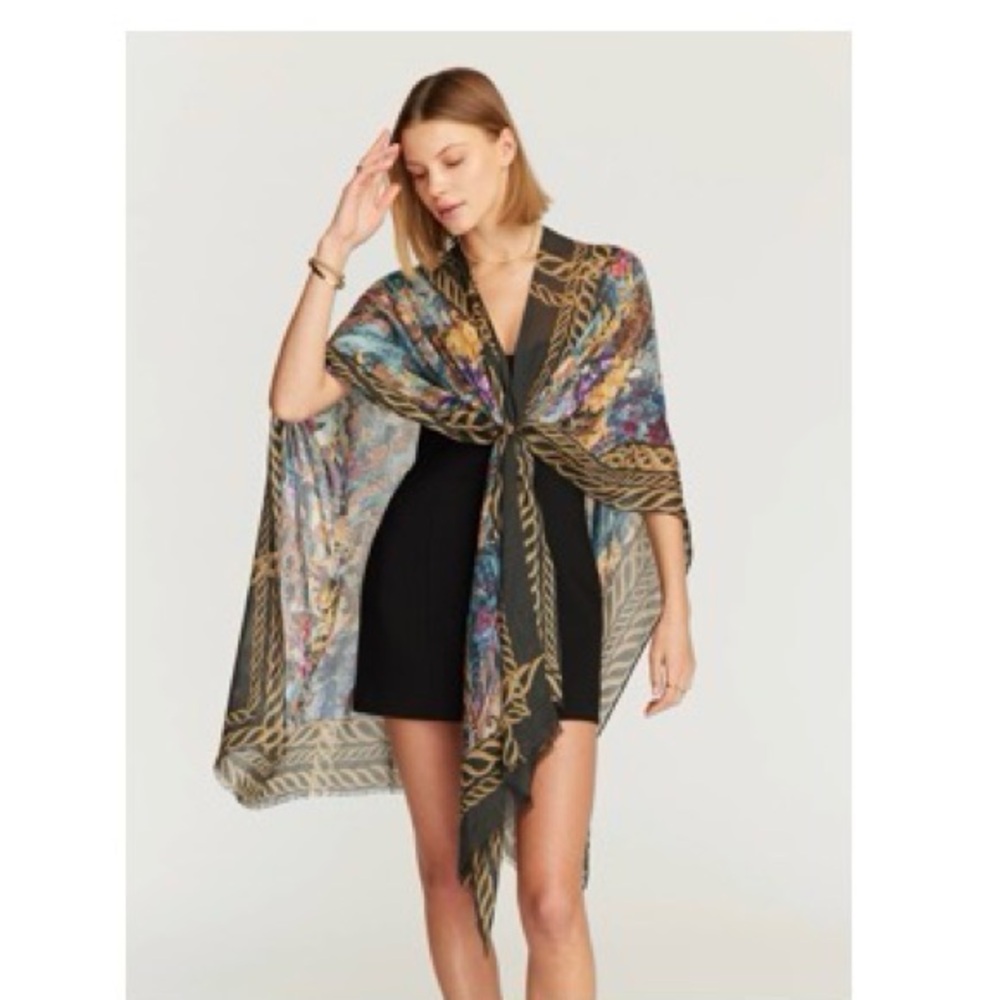 Robert Graham Multicolor Floral Wrap